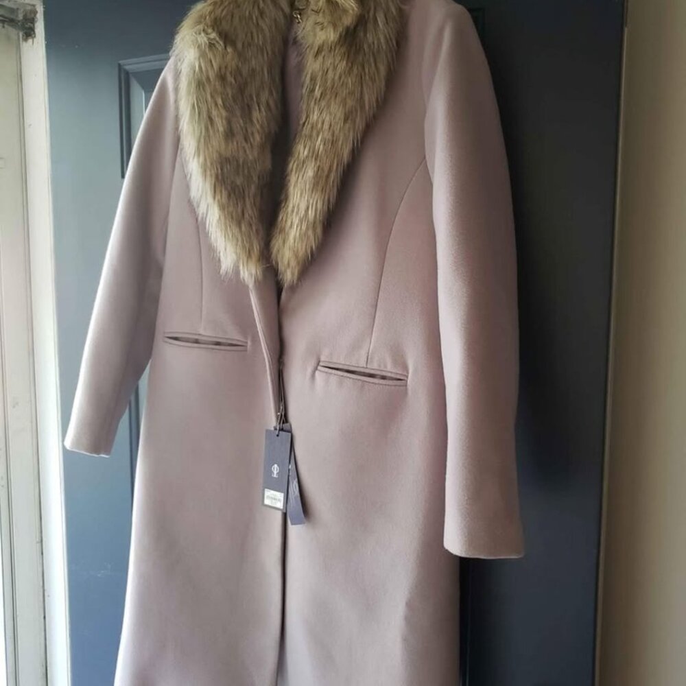 Jennifer Lopez Lilac Pea Coat Size S